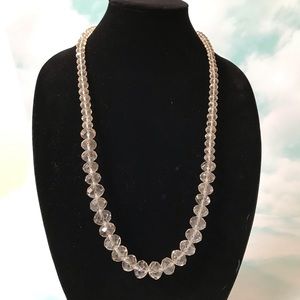 Talbots Glass Faceted Graduated Bead Necklace